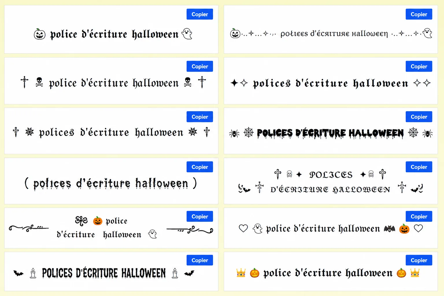 Police d'Écriture Halloween 2026